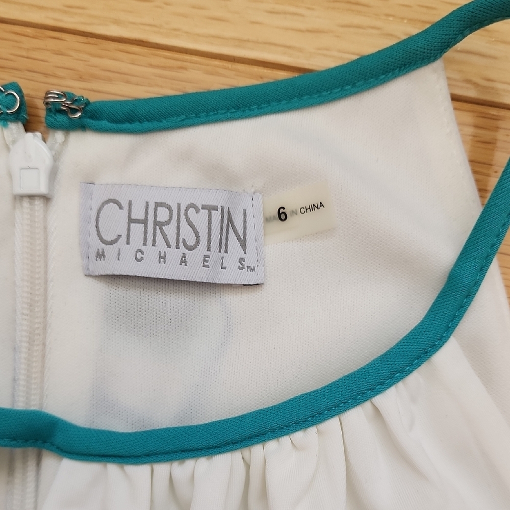 Christin Michael's Blue and White Floral Maxi Dress - Picture 3 of 4